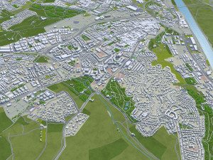 Sevilla city spain 40km 3D Model