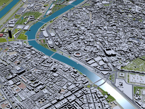 Sevilla city spain 40km 3D Model