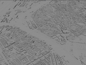 Sevilla city spain 40km 3D Model