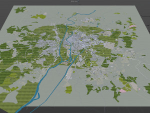 Sevilla city spain 40km 3D Model