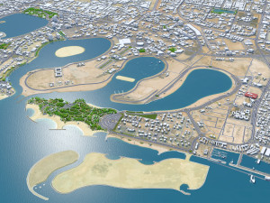 Sharjah city uae 50km 3Dモデル