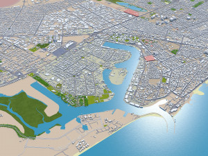 Sharjah city uae 50km 3Dモデル