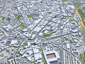 Sheffield city england 40km 3D Model