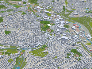Sheffield city england 40km 3D Model