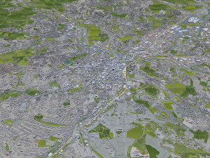 Sheffield city england 40km 3D Model