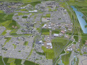 Sheffield city england 40km 3D Model