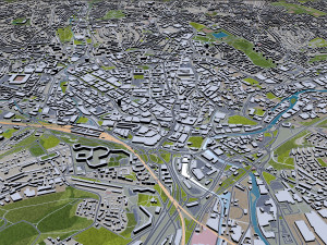 Sheffield city england 40km 3D Model