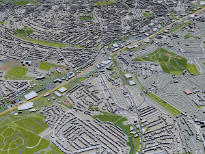 Sheffield city england 40km 3D Model