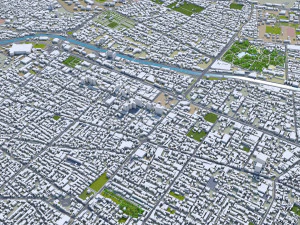 Shiraz city iran 80km 3D Model