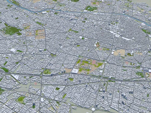 Shiraz city iran 80km 3D Model