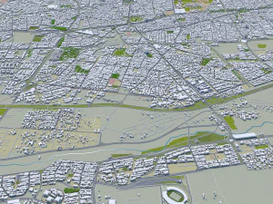 Shiraz city iran 80km 3D Model