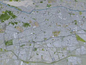 Shiraz city iran 80km 3D Model