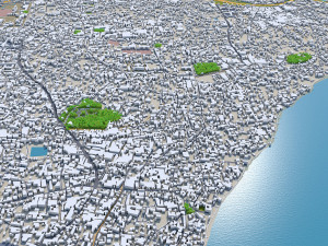 Varanasi city uttar pradesh india 30km 3D Model