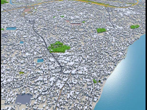 Varanasi city uttar pradesh india 30km 3D Model