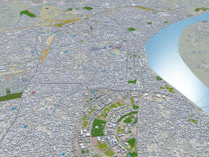 Varanasi city uttar pradesh india 30km 3D Model