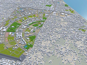 Varanasi city uttar pradesh india 30km 3D Model