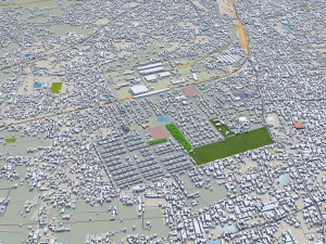 Varanasi city uttar pradesh india 30km 3D Model