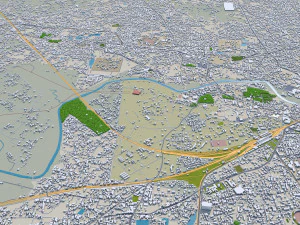 Varanasi city uttar pradesh india 30km 3D Model