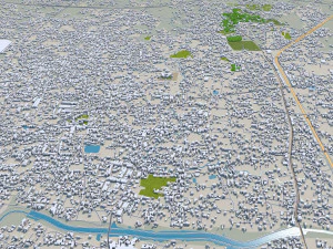 Varanasi city uttar pradesh india 30km 3D Model