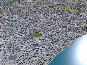 Varanasi city uttar pradesh india 30km 3D Model