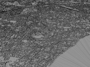 Varanasi city uttar pradesh india 30km 3D Model