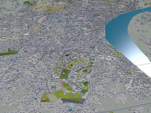 Varanasi city uttar pradesh india 30km 3D Model