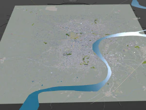 Varanasi city uttar pradesh india 30km 3D Model