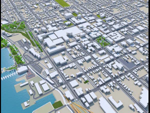 Burlington city vermont usa 30km 3D Model