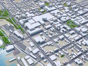 Burlington city vermont usa 30km 3D Model