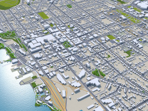 Burlington city vermont usa 30km Modelo 3D