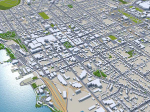 Burlington city vermont usa 30km 3D Model