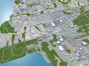Burlington city vermont usa 30km 3D Model