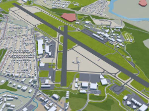 Burlington city vermont usa 30km 3D Model