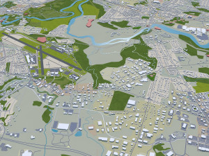 Burlington city vermont usa 30km Modelo 3D
