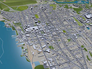 Burlington city vermont usa 30km 3D Model