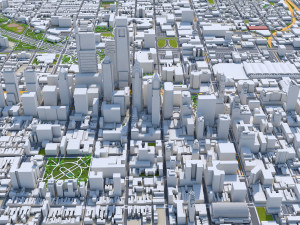 Philadelphia pennsylvania city usa 70km 3D मॉडल