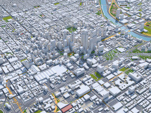 Philadelphia pennsylvania city usa 70km 3D मॉडल