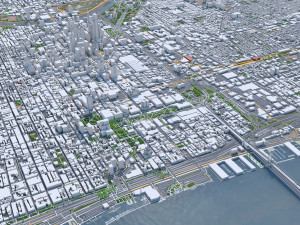 Philadelphia pennsylvania city usa 70km 3D मॉडल