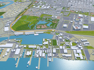 Philadelphia pennsylvania city usa 70km 3D मॉडल