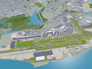 Philadelphia pennsylvania city usa 70km 3D मॉडल