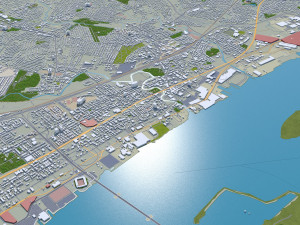 Philadelphia pennsylvania city usa 70km 3D मॉडल