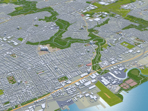 Philadelphia pennsylvania city usa 70km 3D मॉडल