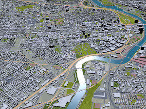 Philadelphia pennsylvania city usa 70km 3D मॉडल