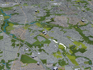 Philadelphia pennsylvania city usa 70km 3D मॉडल