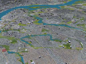 Philadelphia pennsylvania city usa 70km 3D मॉडल