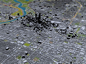 Philadelphia pennsylvania city usa 70km 3D मॉडल