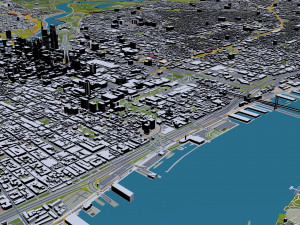 Philadelphia pennsylvania city usa 70km 3D मॉडल