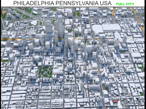 Filadelfia, Pennsylvania, Stati Uniti, 70 km Modello 3D