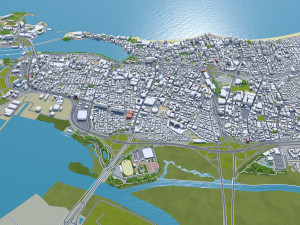 Puerto city rico 200km 3D Model