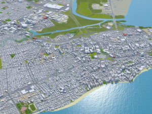 Puerto city rico 200km 3D Model